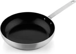 Soenil By ISENVI - Koekenpan Inductie - 24 CM - Keramische Pan - RVS Handgreep